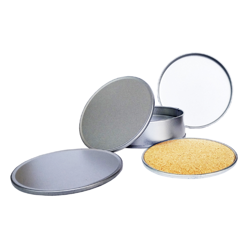 Set De Posavasos Aluminio Corcho